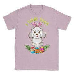 Easter Poodle dog with Bunny Ears Funny I steal eggs Gift product - Light Pink