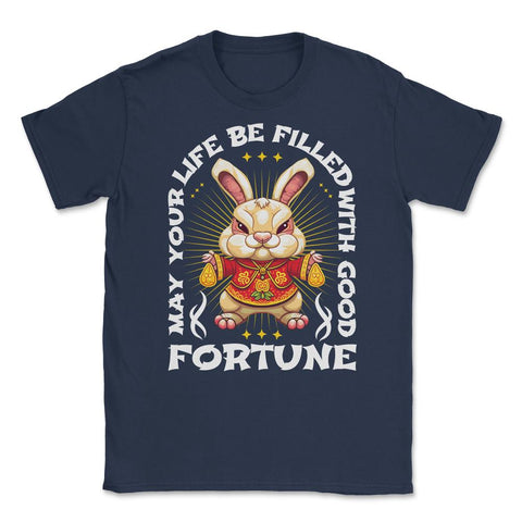 Chinese New Year of the Rabbit Chinese Aesthetic print Unisex T-Shirt - Navy