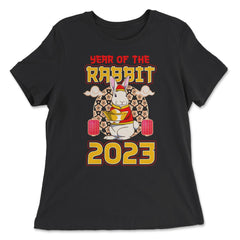 Chinese Year of Rabbit 2023 Chinese Aesthetic product - Women's Relaxed Tee - Black