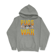 Funny Pug of War Pun Tug of War Dog design Hoodie - Grey Heather