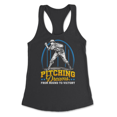 Pitchers Pitching Dreams from Mound to Victory print Women's - Black