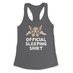 Funny Frenchie Dog Lover French Bulldog Official Sleeping graphic - Dark Grey