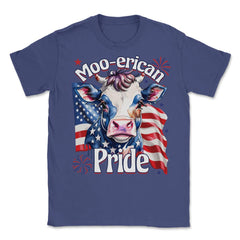 4th of July Moo-erican Pride Funny Patriotic Cow USA product Unisex - Purple