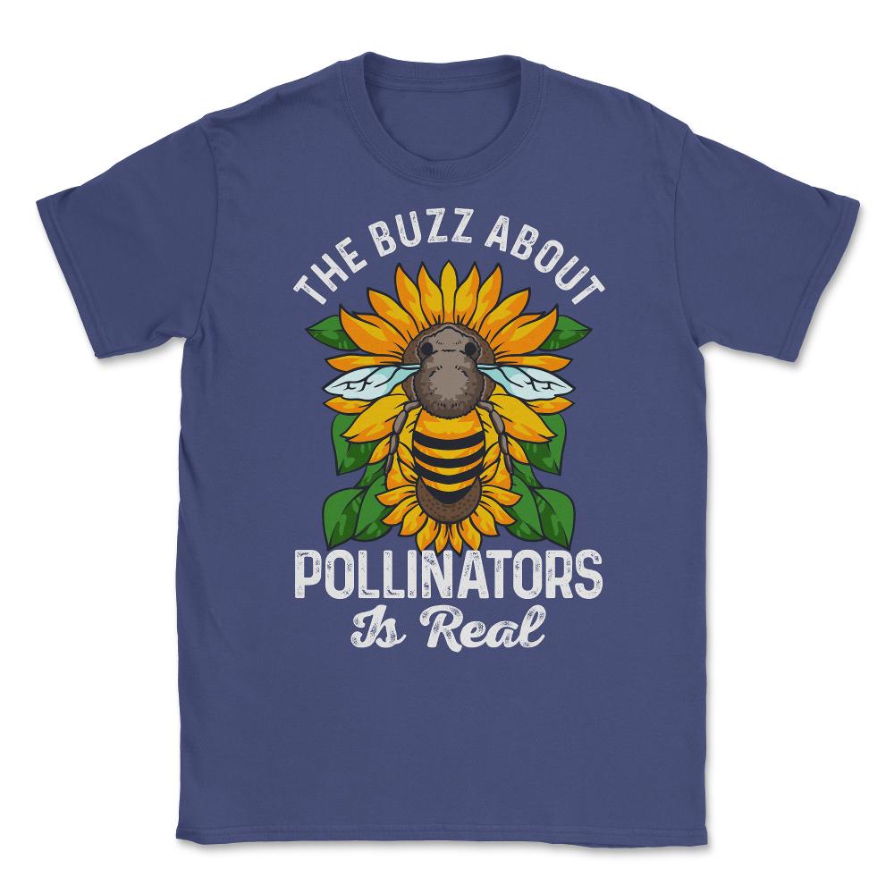 Pollinator Bee & Sunflowers Cottage Core Aesthetic print Unisex - Purple
