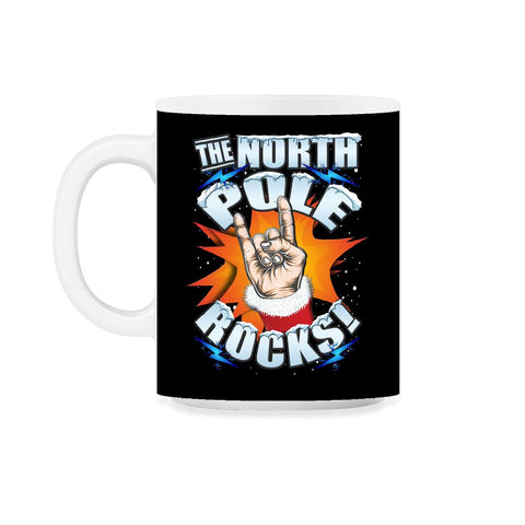 The North Pole Rocks Christmas Humor T-shirt 11oz Mug