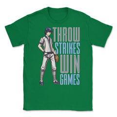 Pitcher Throw Strikes Win Games Baseball Player Pitcher product - Green