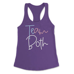 Funny Team Both Healthy Baby Pink Or Blue Gender Reveal design - Purple