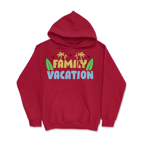 Family Vacation Tropical Beach Matching Reunion Gathering design - Red