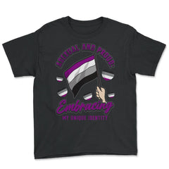 Asexual and Proud: Embracing My Unique Identity product - Youth Tee - Black