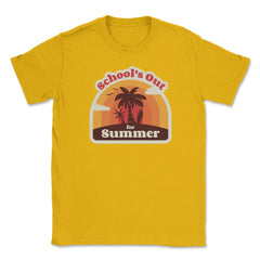 Funny School's Out for Summer Retro Vintage Beach product Unisex - Gold