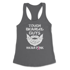 Tough Bearded Guys Wear Pink Breast Cancer Awareness design Women's - Dark Grey