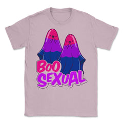 Boo Sexual Bisexual Ghost Pair Pun for Halloween print Unisex T-Shirt - Light Pink