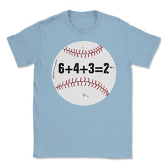 Funny Baseball Double Play 6+4+3=2 Sporty Player Coach print Unisex - Light Blue