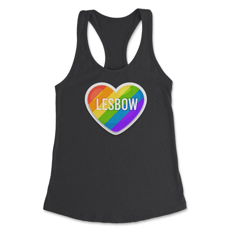 Lesbow Rainbow Heart Gay Pride product design Tee Gift Women's