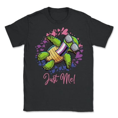Gender Fluidity Just Me! Non-Binary Turtle Pride print Unisex T-Shirt
