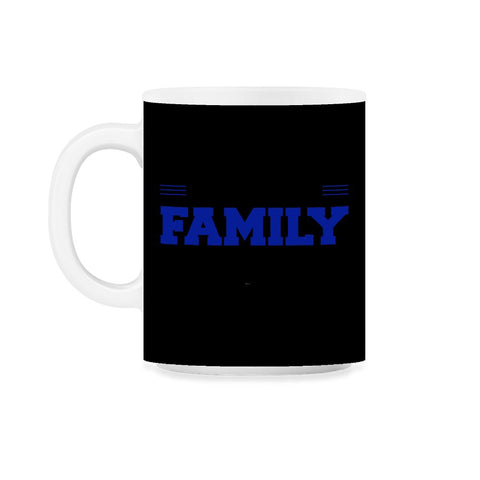 Funny Caution Family Reunion Family Gathering Get-Together print 11oz - Black on White