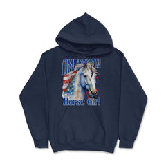 American Horse Girl Proud Patriotic Horse Girl product - Hoodie - Navy