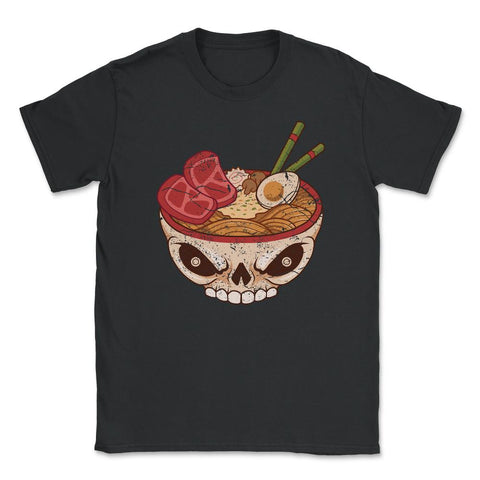 Ramen Skull Bowl Distressed Grunge Style Design Gift print Unisex