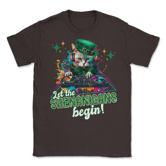 Let the Shenanigans Begin! DJ Cat Music St Patrick’s Humor product - Brown