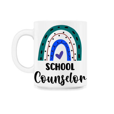 School Counselor Cute Rainbow Colorful Career Profession graphic 11oz