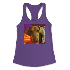 Dachshund dog print Weiner Dog product Gifts Tees Women's Racerback