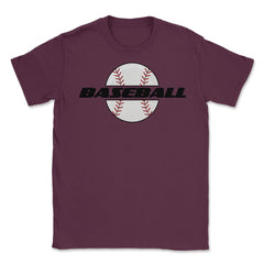 Cute Baseball Sporty Baseball Player Coach Fan Athlete design Unisex - Maroon