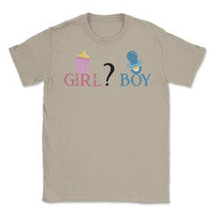 Funny Girl Boy Baby Gender Reveal Announcement Party product Unisex - Cream