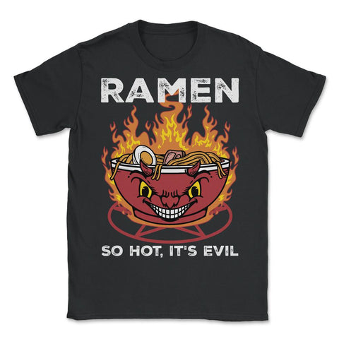 Devil Ramen Bowl Halloween Spicy Hot Graphic graphic - Unisex T-Shirt - Black