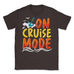 Cruise Vacation or Summer Getaway On Cruise Mode print Unisex T-Shirt - Brown