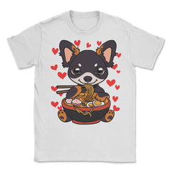 Chihuahua eating Ramen Cute Puppy Eating Noodles Gift product Unisex - White