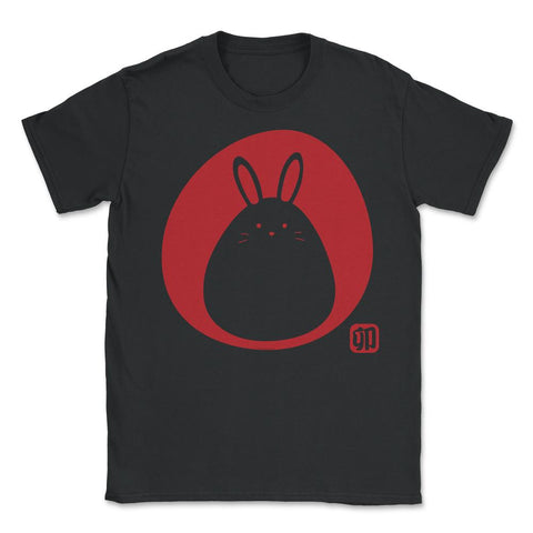 Chinese New Year of the Rabbit Minimalist Symbol print - Unisex T-Shirt - Black