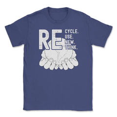 Recycle Reuse Renew Rethink Earth Day Environmental product Unisex - Purple