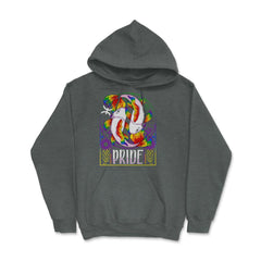 Gay Zodiac LGBTQ Zodiac Sign Pisces Rainbow Pride print Hoodie - Dark Grey Heather