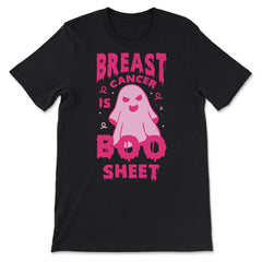 Breast Cancer Is Boo Sheet Ghost Print print - Premium Unisex T-Shirt - Black
