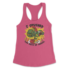 I Crushed 100 Days of School T-Rex Dinosaur Costume product Women's - Hot Pink