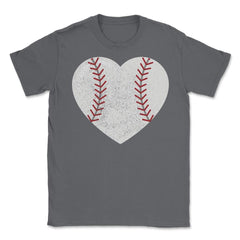 Cute Baseball Heart For Baseball Player Coach Mom Dad Fans print - Smoke Grey