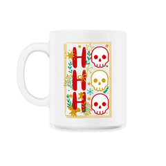 Christmas Skulls Icon Holiday Skulls Ho Ho Ho product - 11oz Mug - White