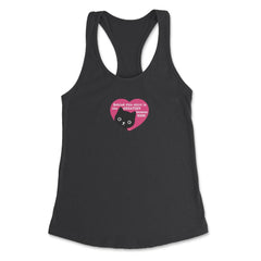 Cat Heart Humor T-Shirt Tee Shirt for mothers Gift Women's Racerback