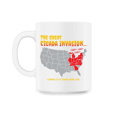 Cicada Invasion Coming to These States in US Map Funny print 11oz Mug