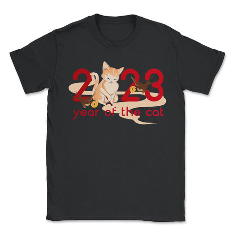 Cat New Year 2023 Nam con Mèo Vietnamese New Year product - Unisex T-Shirt - Black