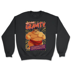 Sumo Wrestler “Defying Gravity Dominating Opponents” design - Unisex Sweatshirt - Black