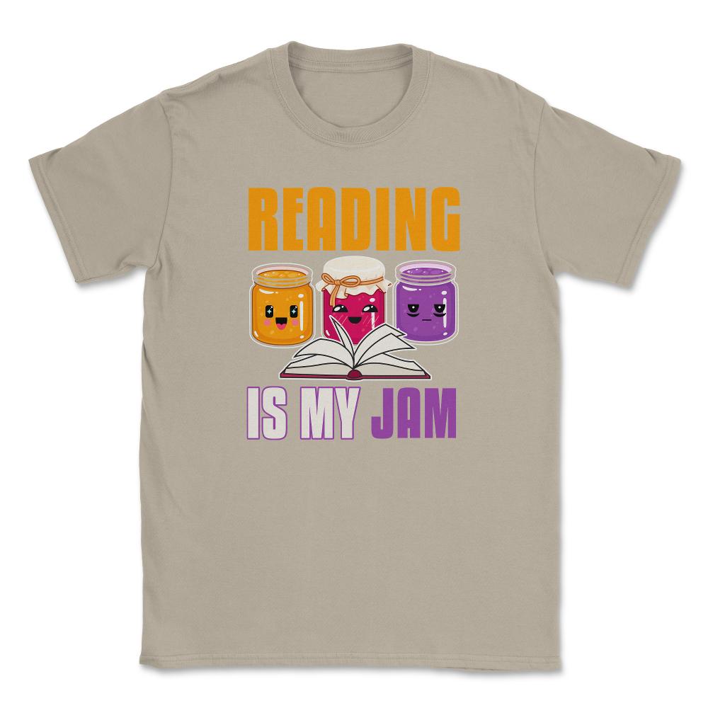Reading is my Jam Funny Book lover Graphic Print product Unisex - Cream
