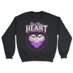 Asexual Trust Your Heart Asexual Pride product - Unisex Sweatshirt - Black