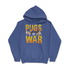 Funny Pug of War Pun Tug of War Dog design Hoodie - Royal Blue