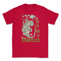 Year of the Tiger 2022 Chinese Aesthetic Design print Unisex T-Shirt - Red