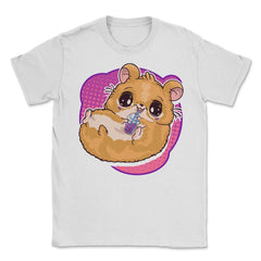 Boba Tea Bubble Tea Cute Kawaii Hamster Gift product Unisex T-Shirt - White