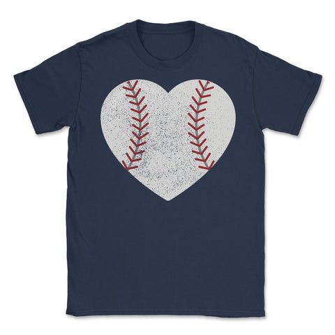 Cute Baseball Heart For Baseball Player Coach Mom Dad Fans print - Navy
