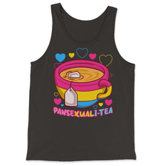 Pansexuali-Tea Funny Teacup LGBTQ+ Pansexual Pride print - Tank Top - Black