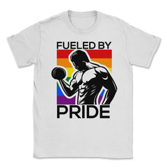 Fueled by Pride Gay Pride Iron Guy2 Gift product Unisex T-Shirt - White