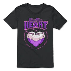 Asexual Trust Your Heart Asexual Pride print - Premium Youth Tee - Black